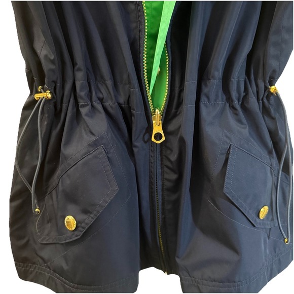 Lauren Ralph Lauren Reversible Vest Navy Blue /Green Womens M? Cinch 40" Chest - Picture 4 of 14